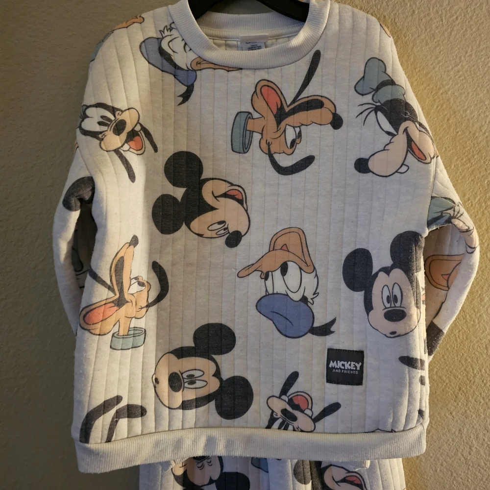 H&M White Mickey Mouse Pajama Set - Picture 2 of 9